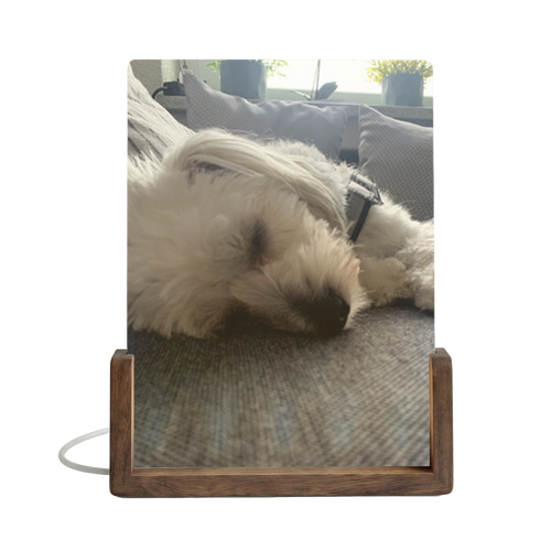 Beleuchteter Erinnerungsrahmen aus Holz